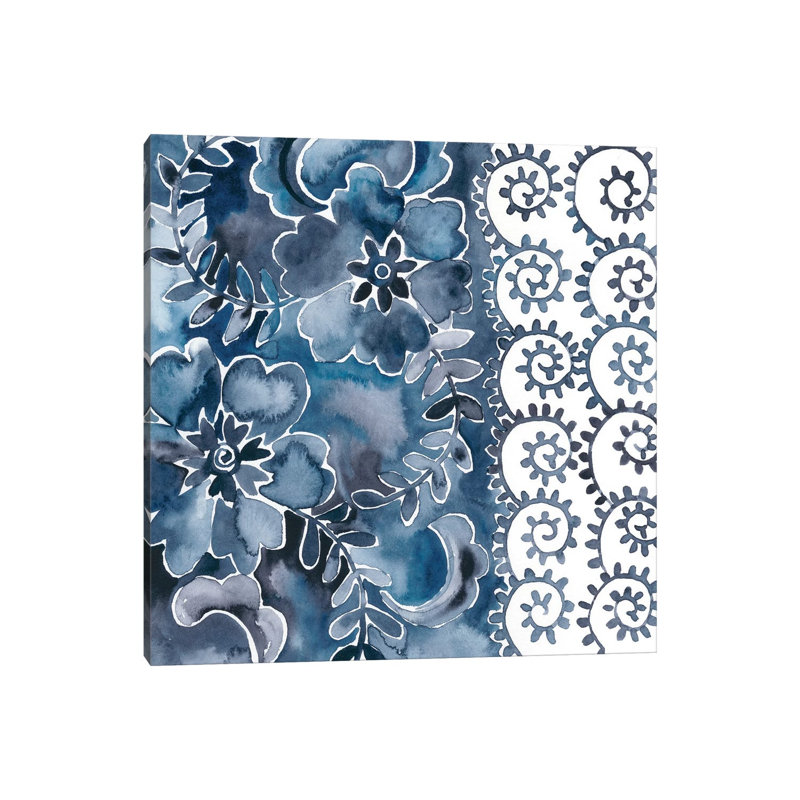 Cobalt Garden IV by Chariklia Zarris - Wrapped Canvas Painting, 30.48cm H x 30.48cm W x 1.91cm D