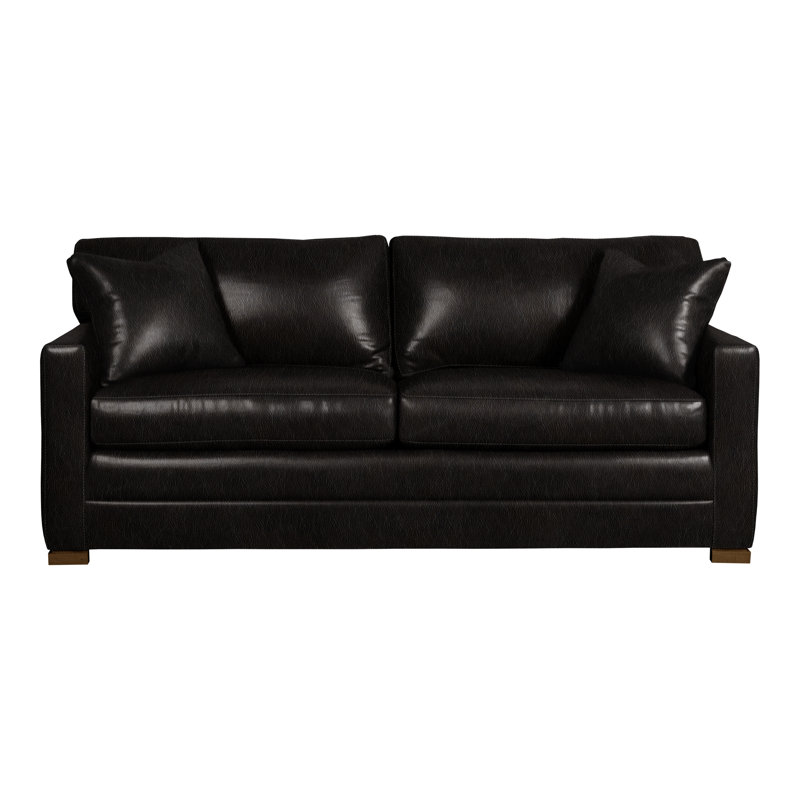Canapé Hillcrest, La Havane, Cuir véritable encre Ziggy