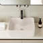 Lavabo de salle de bain rectangulaire en céramique 12 po APRESSHUI