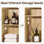 Rattan Bathroom Wall Cabinet with Door