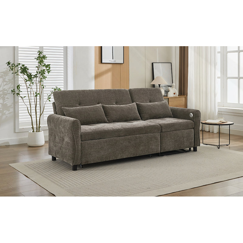 Canapé inclinable réversible 2 en 1, Gris foncé