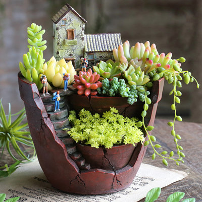 Pot à fleurs en résine Jaeshon