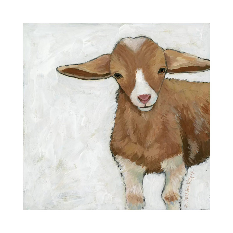 Tilly Goat by Teresa Kogut - Painting on Canvas, Wrapped Canvas, 66.04cm H x 66.04cm W x 3.81cm D