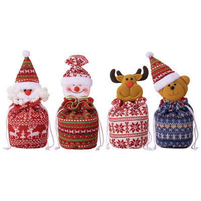 Christmas Knitted Doll Gift Bags