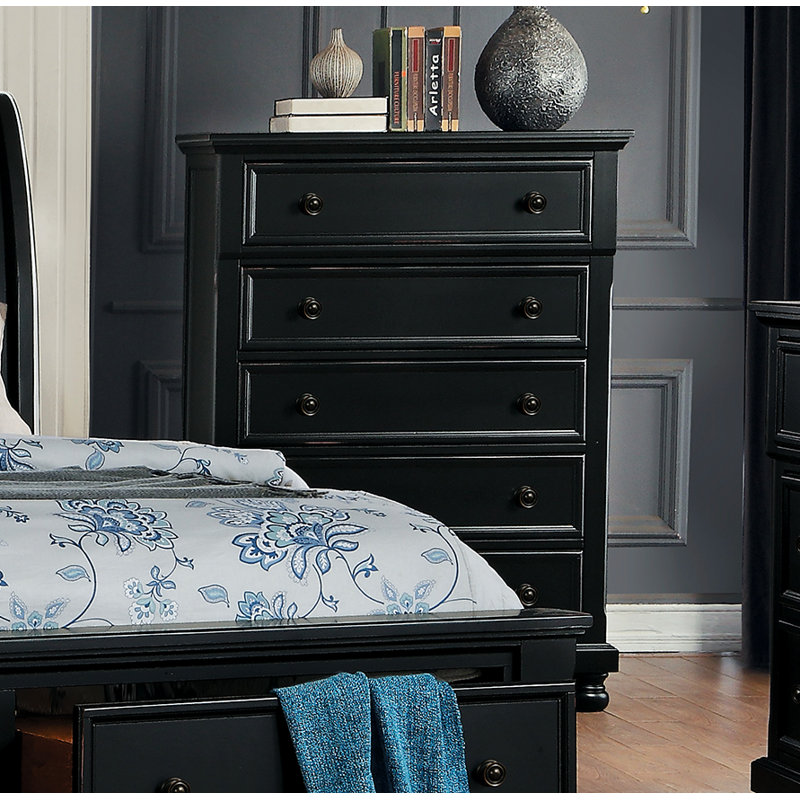 Aurane 40" W 5 - Drawer Chest, Black