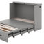 Lit escamotable double pleine grandeur avec tiroir et ensemble de prises et ports USB-420270873