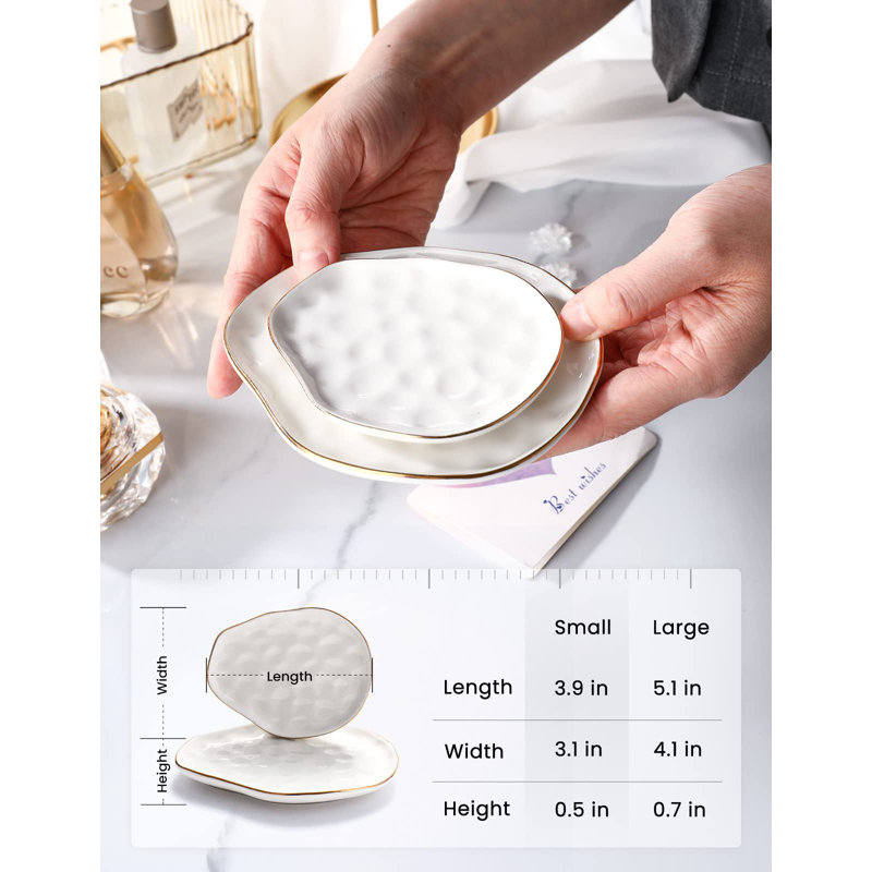 Ensemble de 2 plateaux à bijoux, grand plateau à bijoux