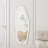 63" X 24" Full Body Mirror, Flannel - Covered Frame, Irregular Wavy Style, Shatterproof Tempered Glass, For Corridor, Dressing Room, And Clothing Shop Standing Length Wrapped Design, Shatter Proof-590577736