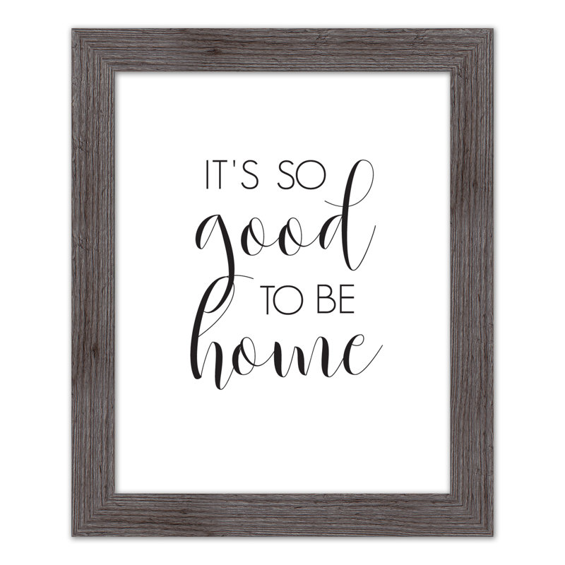 So So To Be Home, reproduction encadrée, H 20 po x l 16 po x P 0,75 po