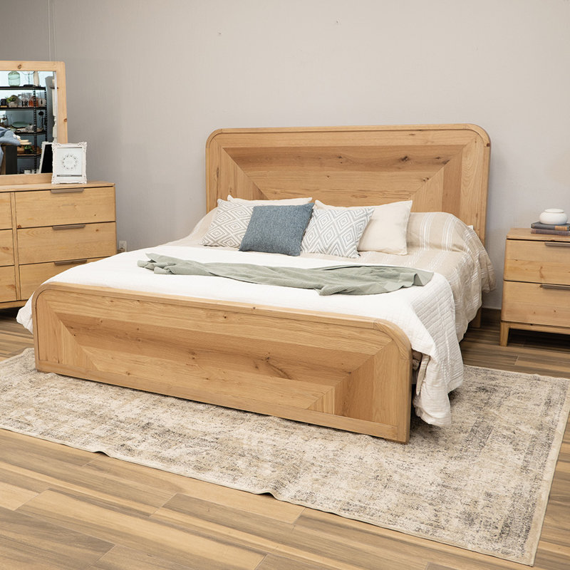 Lit standard en bois massif Erianna, Grand