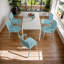 Ensemble de 4 chaises empilables toutes saisons - Chaises longues en polypropylène pour la piscine, le patio, le restaurant et l'intérieur-693158676