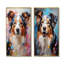 Playful Collie Portrait - Ensemble de salon mural pour chien-600343790-600343787