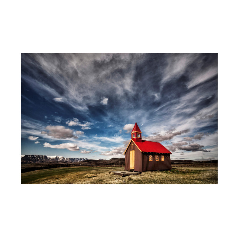 Torsteinn H. Ingibergsson Tiny Church Canvas Art, H 12 po x l 19 po