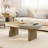 Modern Oval Fluted Coffee Table-1128256191