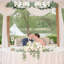 2 pièces d'arrangements floraux artificiels en forme d'arche de mariage-112864380