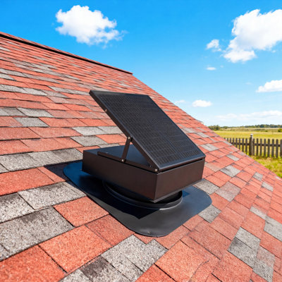 35W Solar Attic Fan With Thermostat Control