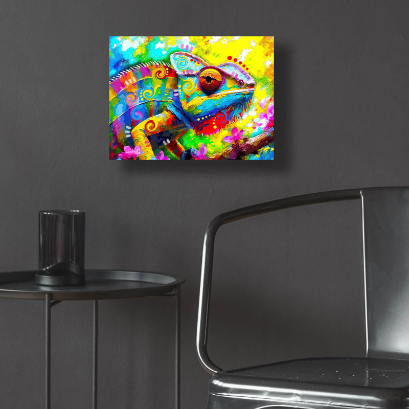 «The Karma Chameleon» par Dean Russo, H 12 po x l 16 po x P 0,13 po