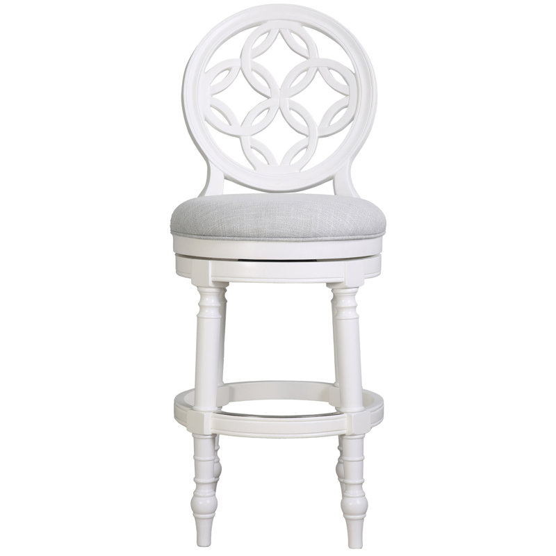 Tabouret de bar en bois avec siège et dossier pivotants Farmhouse, 36.135