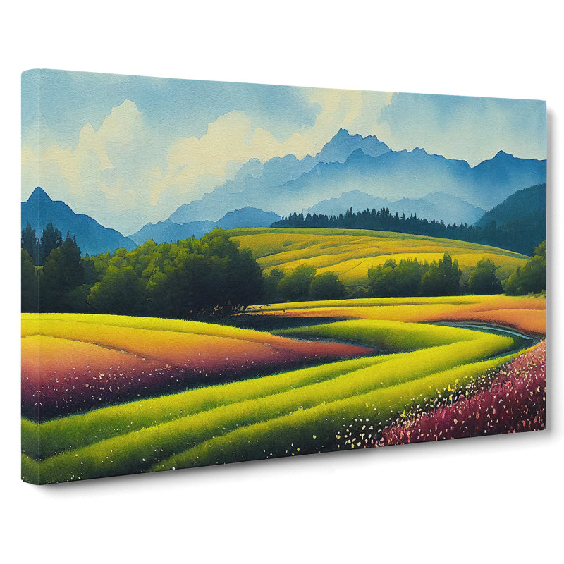 Spring Mountain Scene Vol.2 - Wrapped Canvas, 35cm H x 50cm W x 3cm D