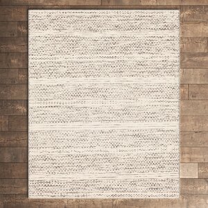 Sylvie Chevron Flatweave Wool Cream/Black Area Rug