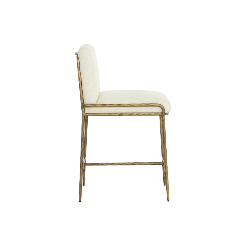 Lathan Upholstered Stool, Cream