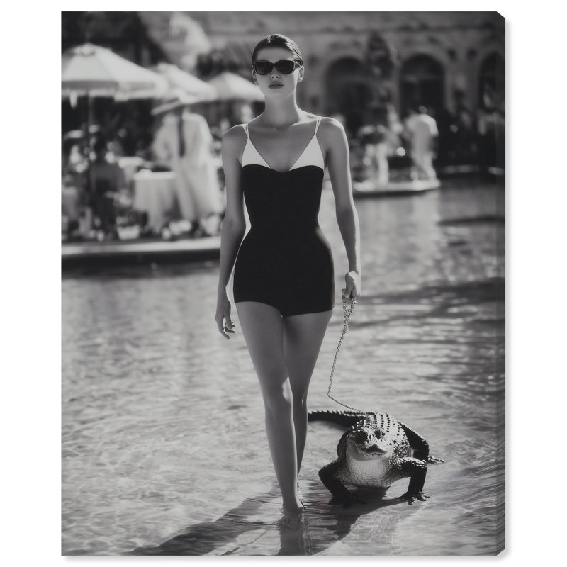 Reptilian Elegance I Canvas Fashion Print by Oliver Gal, Black Frame, 16 x 20, Gallery Wrapped, 36"H x 45"W