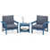 Reata HDPE 2-Person Conversation Set With Double-Tier Side Table and Cusions