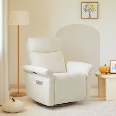 Triple-Motor Swivel Glider Power Recliner With Power Headrest And Power Lumbar by Latitude Run