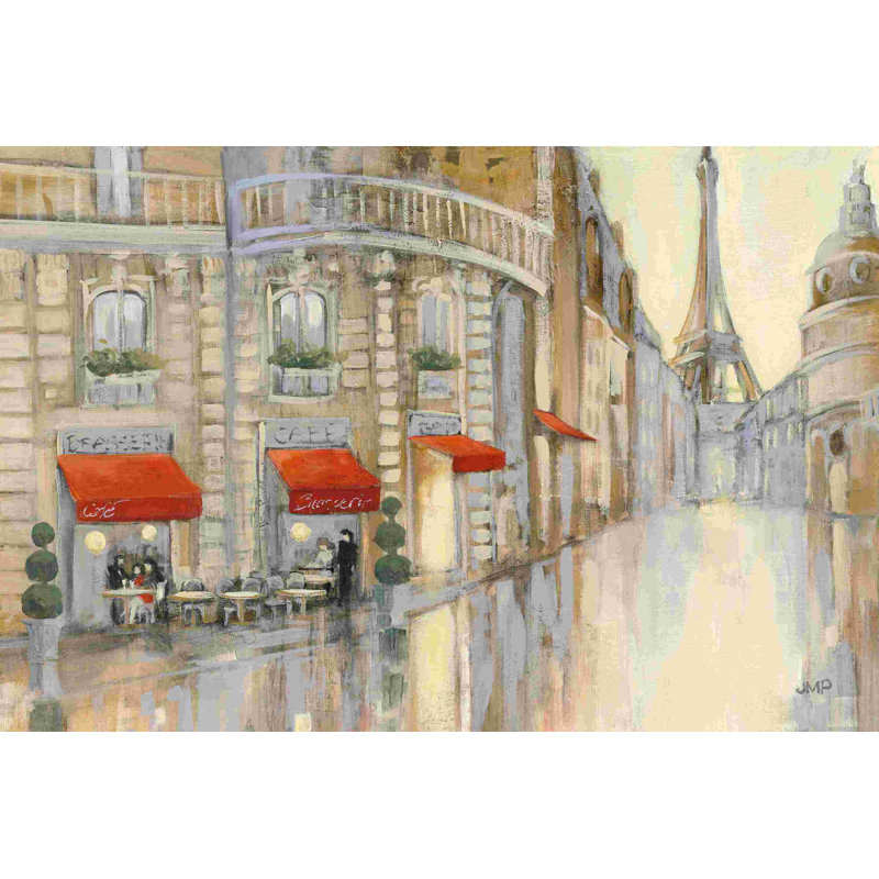 " Touring Paris " by Julia Purinton, 8" H x 12" W, No, Wrapped Canvas