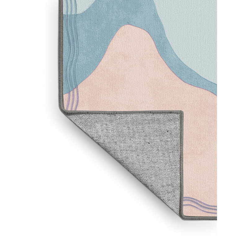 Aqua Whisper Rug, Square 5'