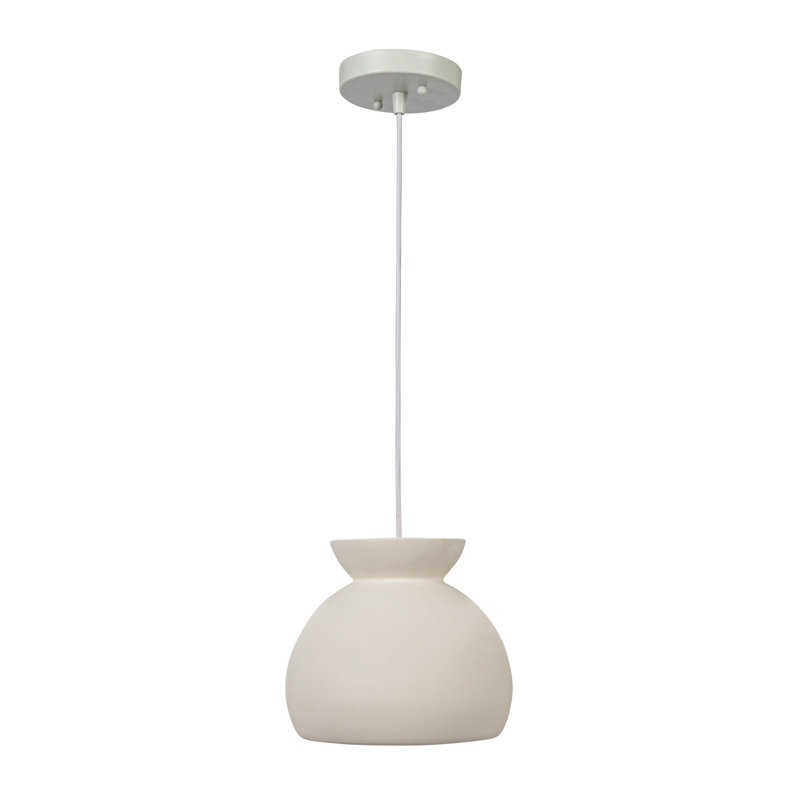 Javaeh  - Ceramic Bell-Shaped Pendant Light, Beige