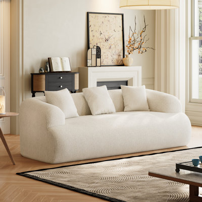 Boneless Modern Curved Sofa Compression Couch