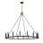 Adriana 47" W 16-Light Dimmable Wagon Wheel Chandelier with Sloped Ceiling Adapter-1157561445