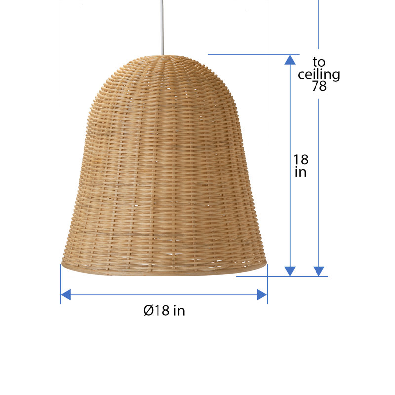 Hatsu 1 - Light Natural Dome Pendant, Light Brown