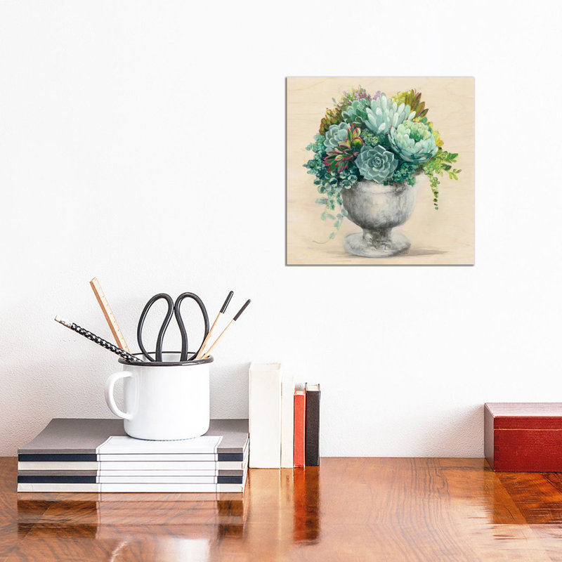 Festive Succulents I by Julia Purinton - Wrapped Canvas Painting, 30.48cm H x 30.48cm W