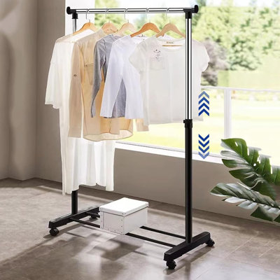 81 cm Adjustable Rolling Clothes Rack