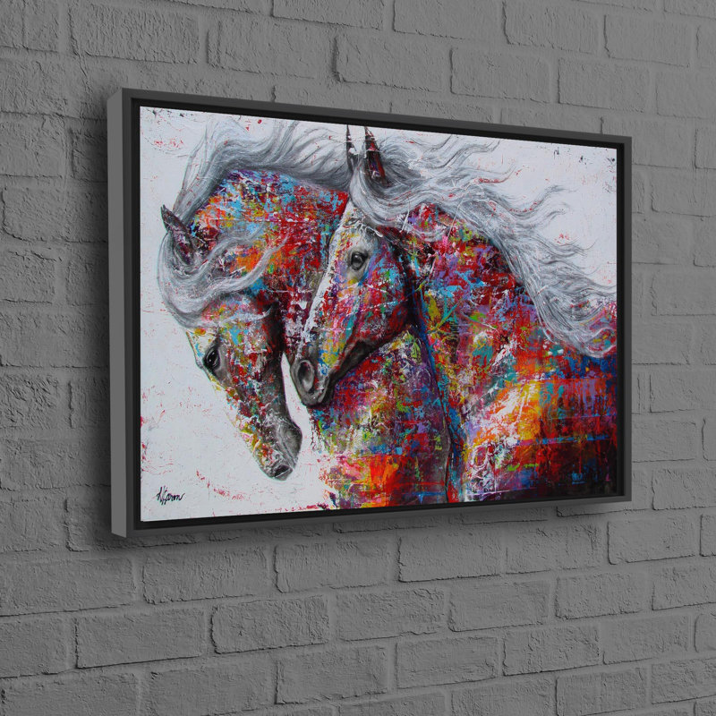 Print on Canvas, 50cm H x 70cm W, Floater Frame, Black