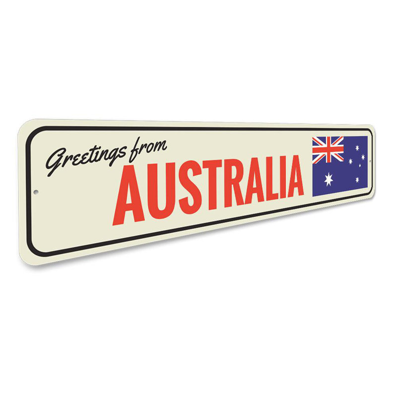 Panneau australien en aluminium, H 6 po x l 24 po x P 0,06 po