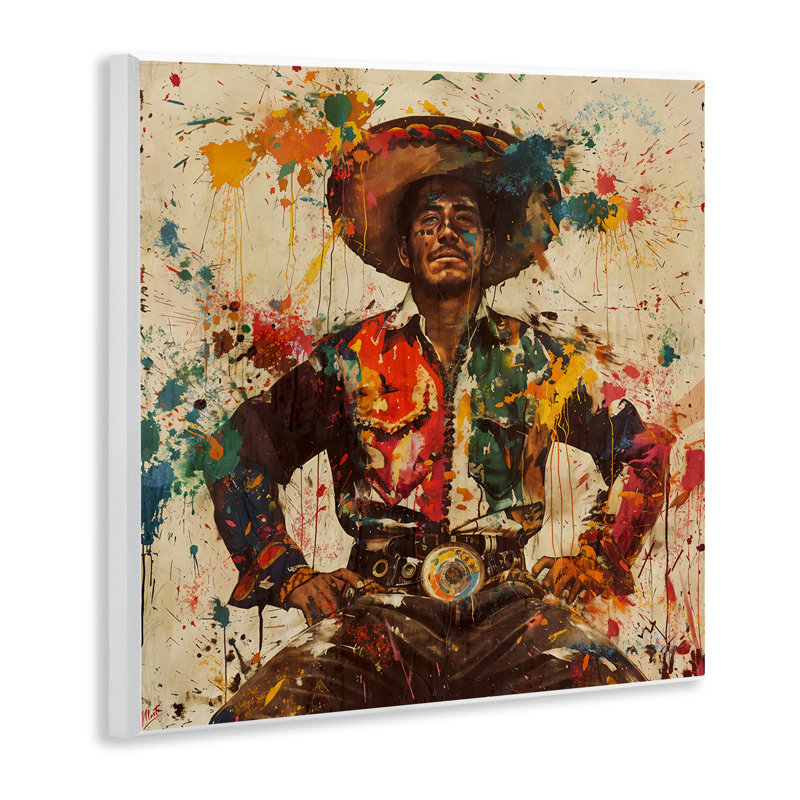 El Mexicano with Paint Splatters Wall Plaque, design by Marta Wiley