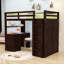 Lit mezzanine avec bureau, tiroirs et garde-robe-1245260588-1245260585