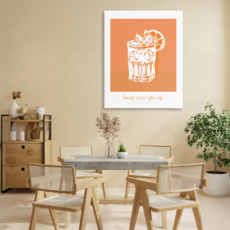 «Keep Your Gin Up Canvas», design par Lettré et doublé, H 30 po x l 24 po