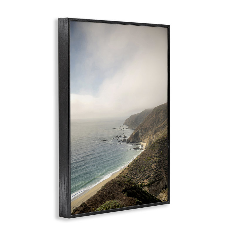  «Wild Beach Coast», estampe numérique par Crystal Lynn Collins, H 18 po x l 12 po, Giclée encadrée noir minuit