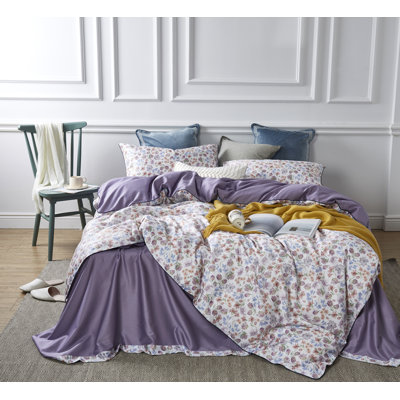 Microfiber Floral Print Comforter Set