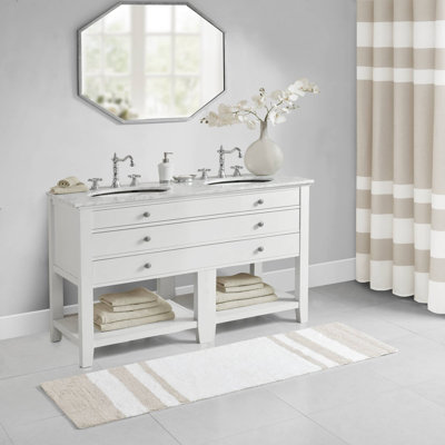  Tapis de bain réversible en coton