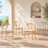 Mid Century Modern Y Back Dining Chairs Faux Wood Metal Frame and Paper Cord Seat-2004052921-2010809513
