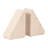Modern Travertine Triangular Bookends - Decorative Stone Book Ends for Home Decor, Desk, or Bookshelf - Set of 2, 5", Tan