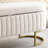 Velvet Upholstered Flip Top Storage Bench-1719763348