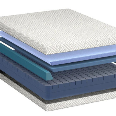 Matelas en mousse viscoélastique gélifiée de 14 pouces de qualité supérieure Auddie avec base à grille d'aération, système de refroidissement respirant