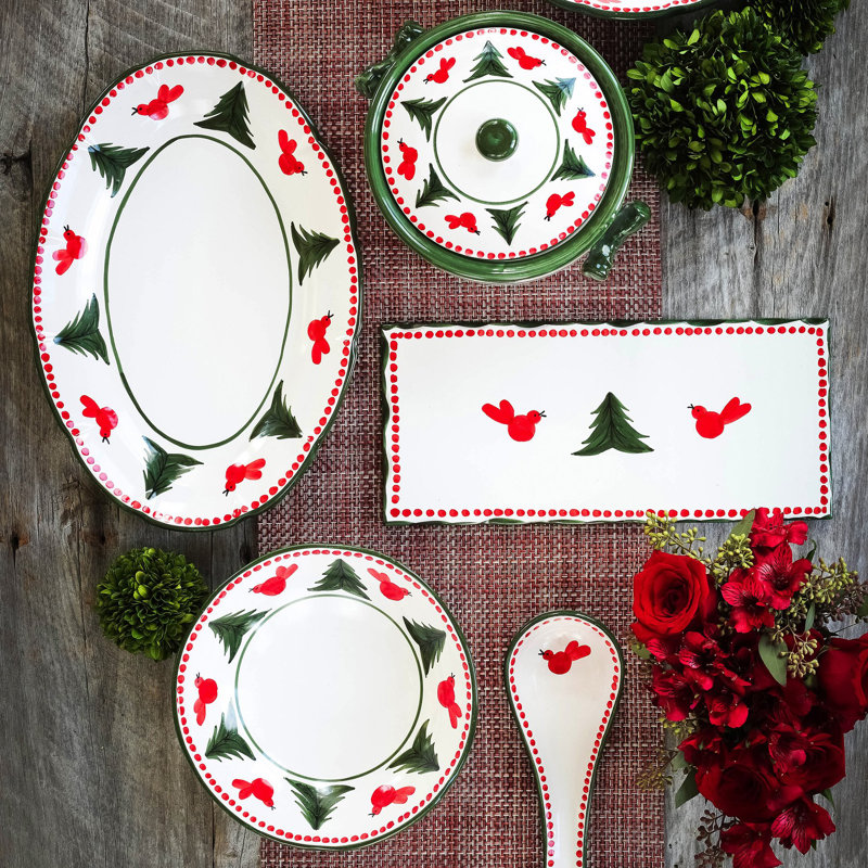 VIETRI Uccello Rosso Ceramic Cheese Board