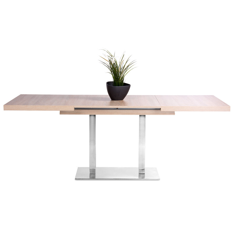 Willian Metal Base Dining Table, Oak colours